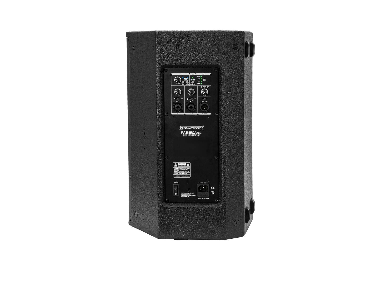 OMNITRONIC PAS-210A MK4 2-Wege-Top, aktiv, DSP, BT