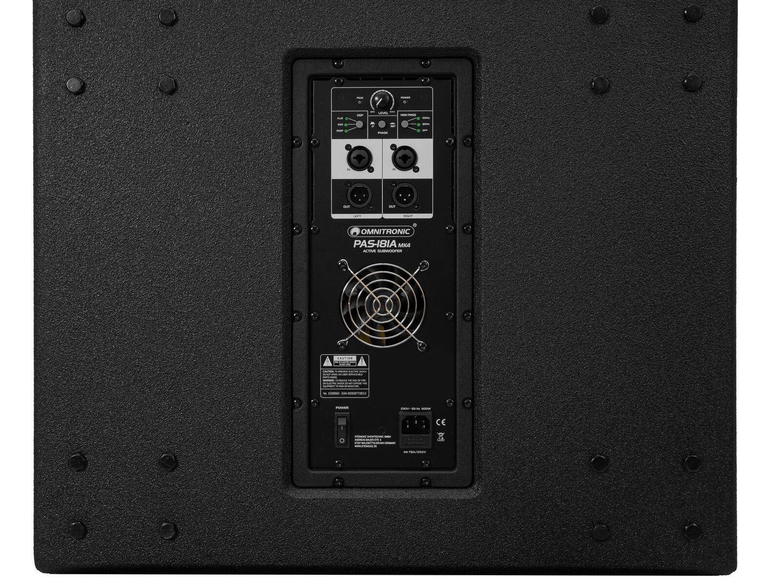 OMNITRONIC PAS-181A MK4 Subwoofer, aktiv, DSP