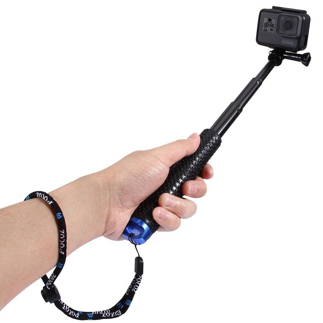 Selfie Stick Puluz für Sportkameras (schwarz)