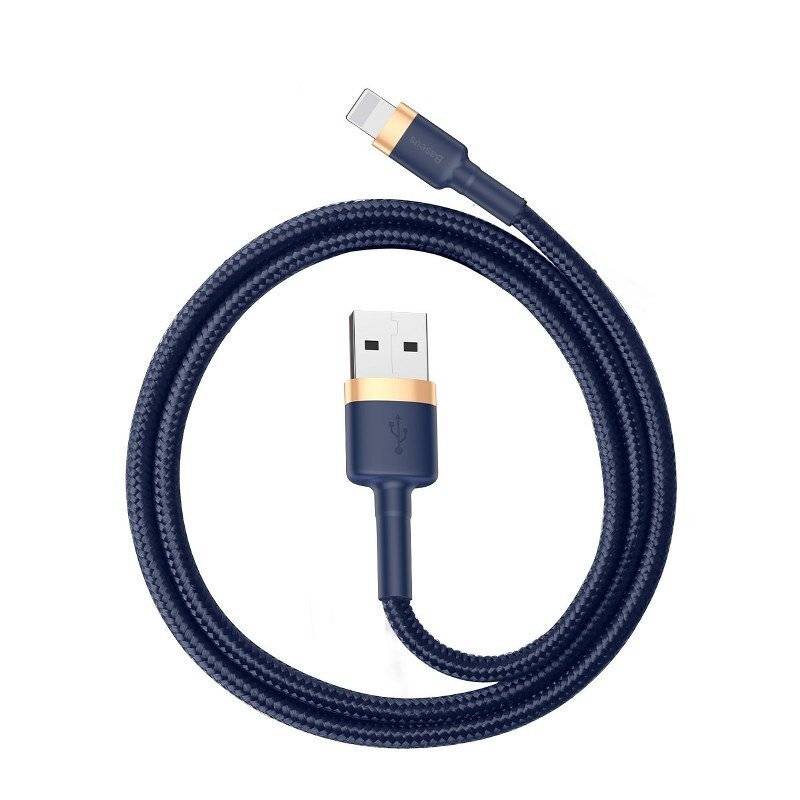 Baseus Cafule Lightning Kabel 2.4A 1m (Gold+Dunkelblau)