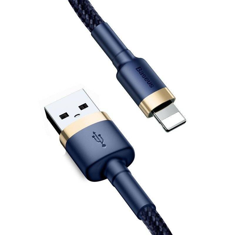 Baseus Cafule Lightning Kabel 2.4A 1m (Gold+Dunkelblau)