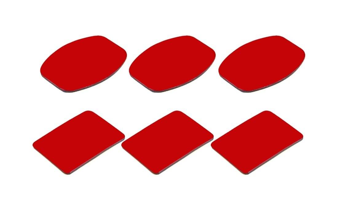 Satz von 6x VHB Puluz Aufkleber für Osmo Action / GoPro