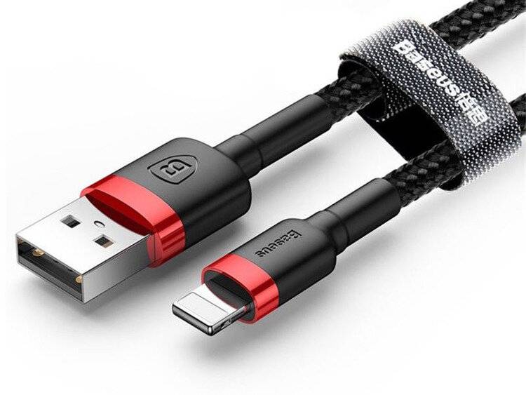 Baseus Cafule Kabel USB Lightning 2A 3m (Schwarz+Rot)