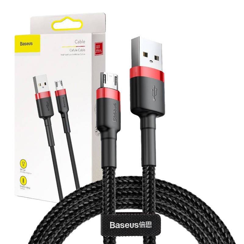 Baseus Cafule Micro USB Kabel 2A 3m (Schwarz+Rot)