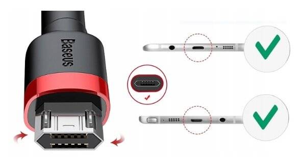 Baseus Cafule Micro USB Kabel 2A 3m (Schwarz+Rot)