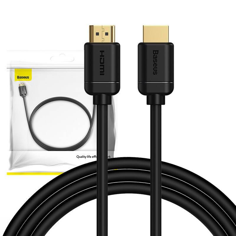 Baseus 2x HDMI 2.0 4K 60Hz Kabel, 3D, HDR, 18Gbps, 2m (schwarz)