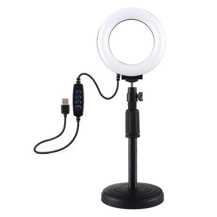 Ring LED Lampe Puluz mit verstellbarem Sockel PU391