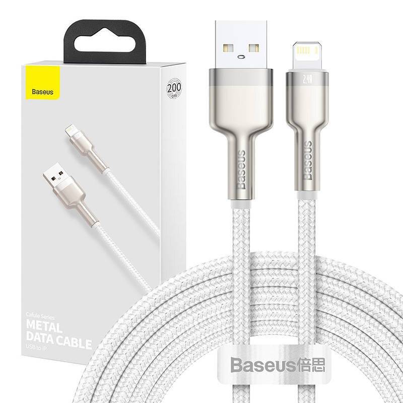 USB-Kabel für Lightning Baseus Cafule, 2.4A, 2m (weiß)