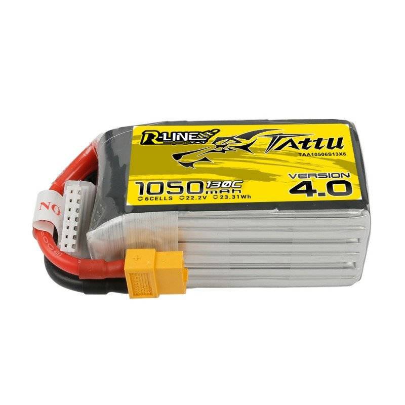 Tattu R-Line 4.0 1050mAh 22.2V 130C 6S1P XT60 Akku