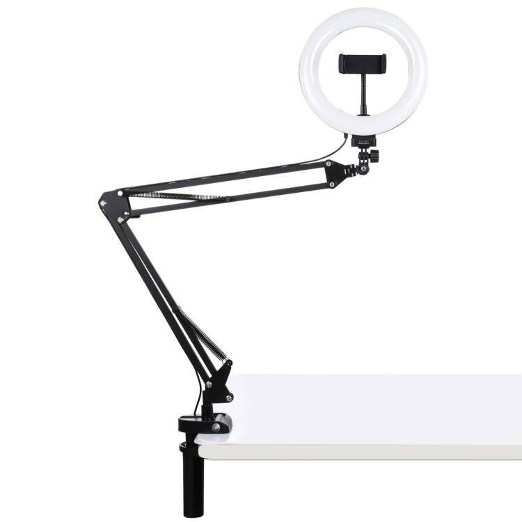 Tischarmständer Puluz mit 20cm LED Vlogging Ring PKT3089B