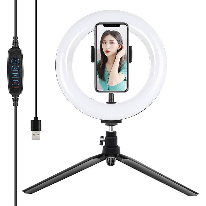 Stativhalterung Puluz mit 20cm LED Ring Vlogging PKT3073B