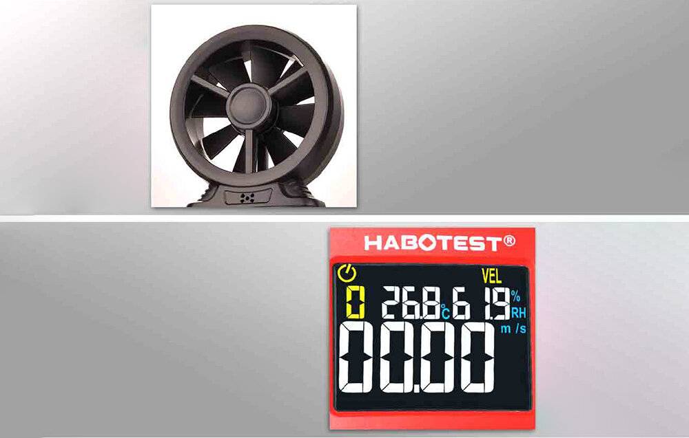 Digitales Anemometer Habotest HT625B, USB