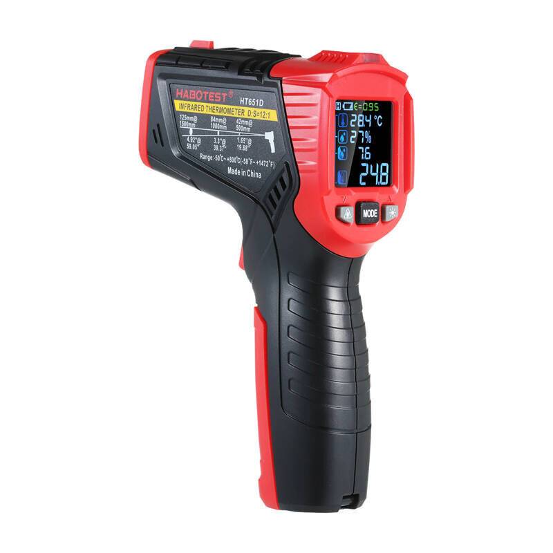 Digitales Laser-Pyrometer Habotest HT651D, Feuchtigkeitsmessgerät
