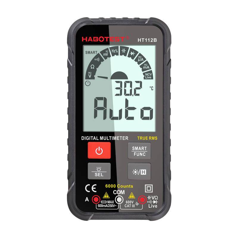 True RMS Digital-Multimeter Habotest HT112B, Smart-Funktion, 2.88 Zoll Display, ultraschla