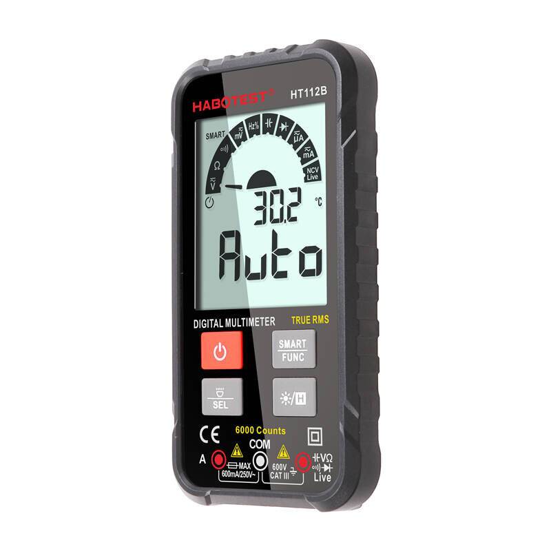 True RMS Digital-Multimeter Habotest HT112B, Smart-Funktion, 2.88 Zoll Display, ultraschla