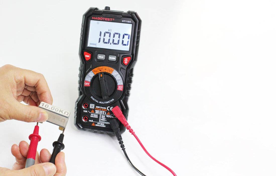 Digitales Multimeter Habotest HT118A, True RMS, NCV, LCD-Display, Temperaturmessung