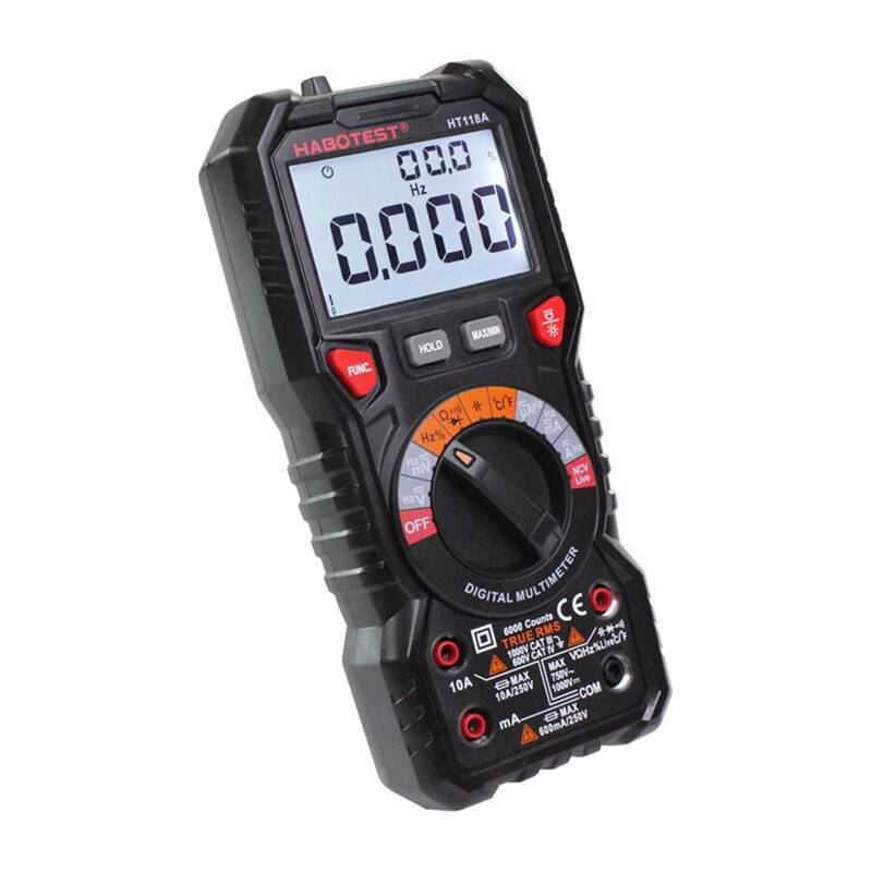 Digitales Multimeter Habotest HT118A, True RMS, NCV, LCD-Display, Temperaturmessung