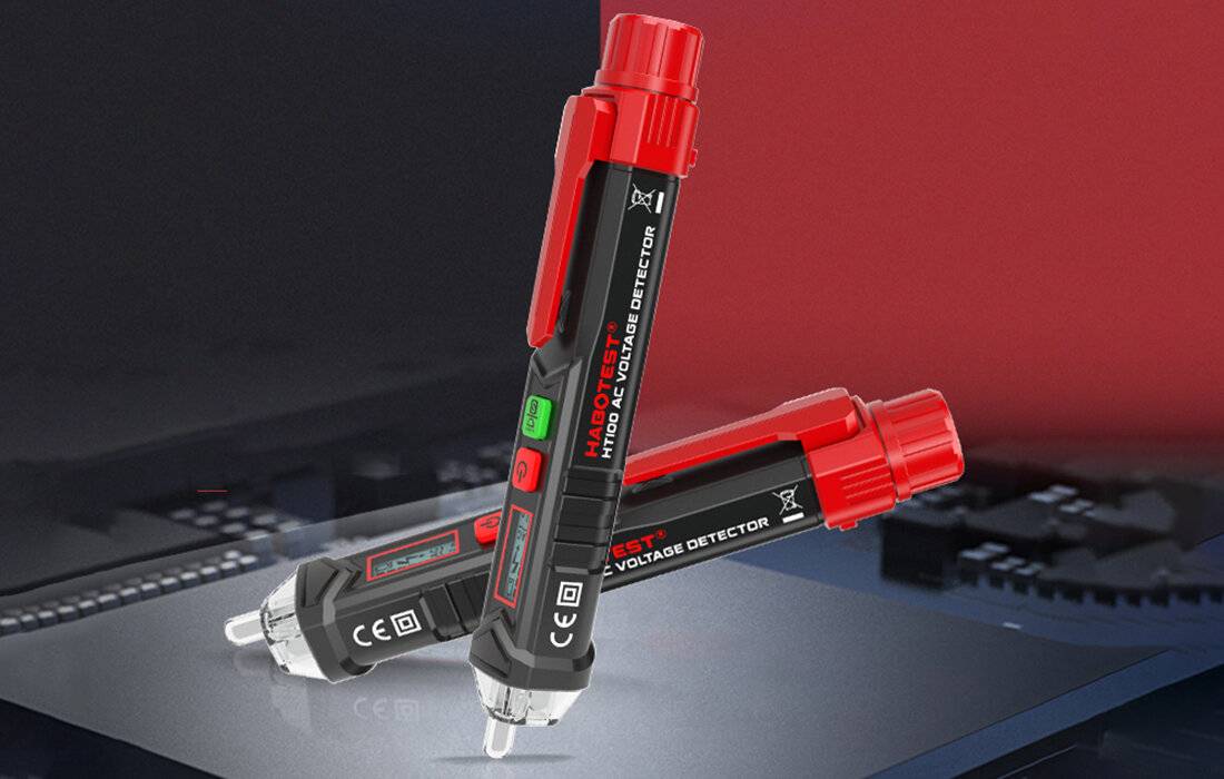 Habotest HT100P Berührungsloser Spannungs- und Phasenprüfer, AC 12-1000V, LCD