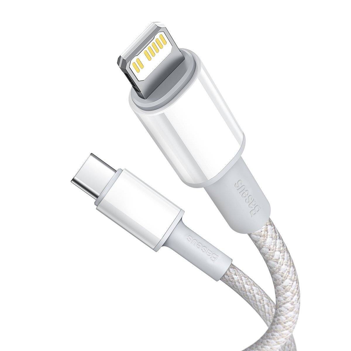 USB-C auf Lightning Baseus High Density Braided Cable, 20W, PD, 2m (weiß)