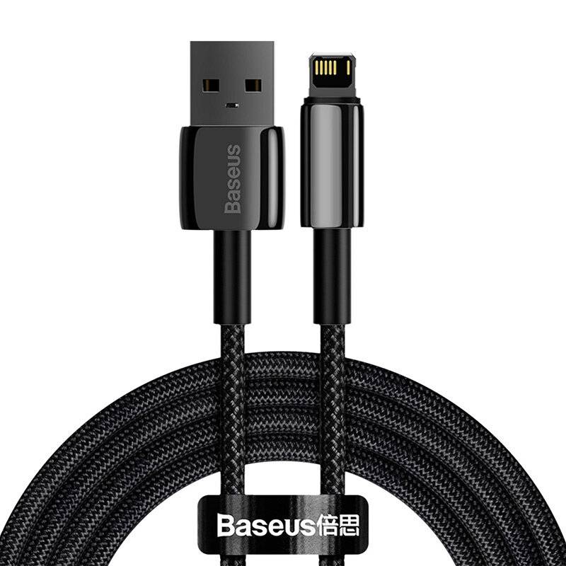 Baseus Tungsten Gold Kabel USB zu iP 2.4A 2m (schwarz)