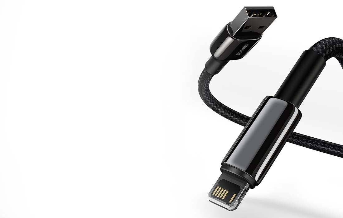 Baseus Tungsten Gold Kabel USB zu iP 2.4A 2m (schwarz)