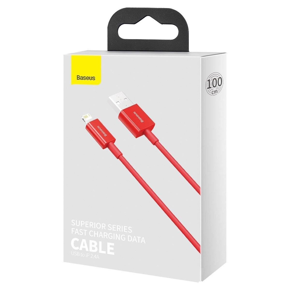 Baseus Superior Series Kabel USB zu iP 2.4A 1m (rot)