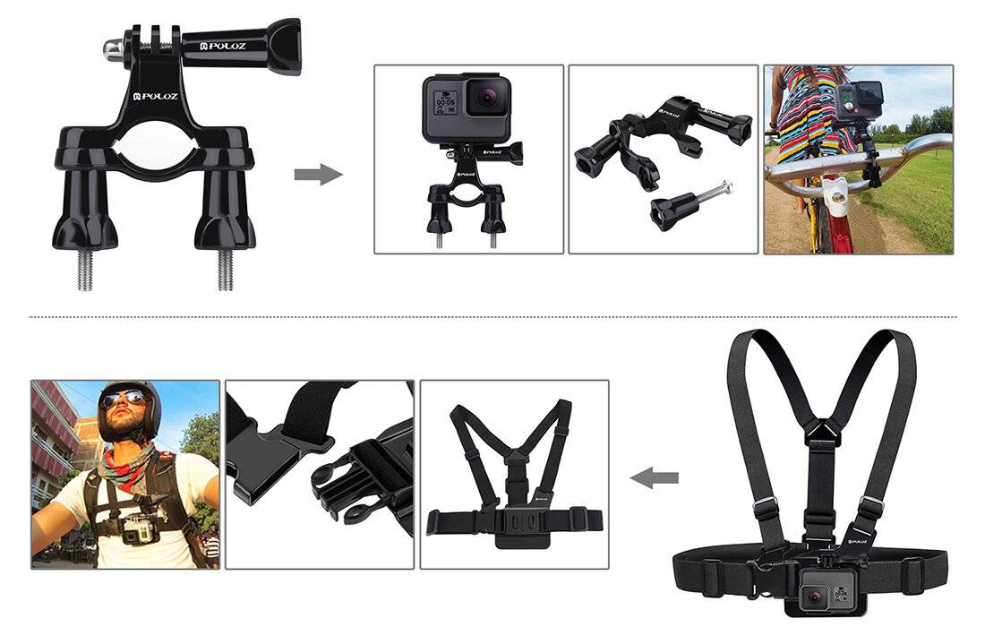 Zubehörset Puluz für Sportkameras PKT39 50-in-1