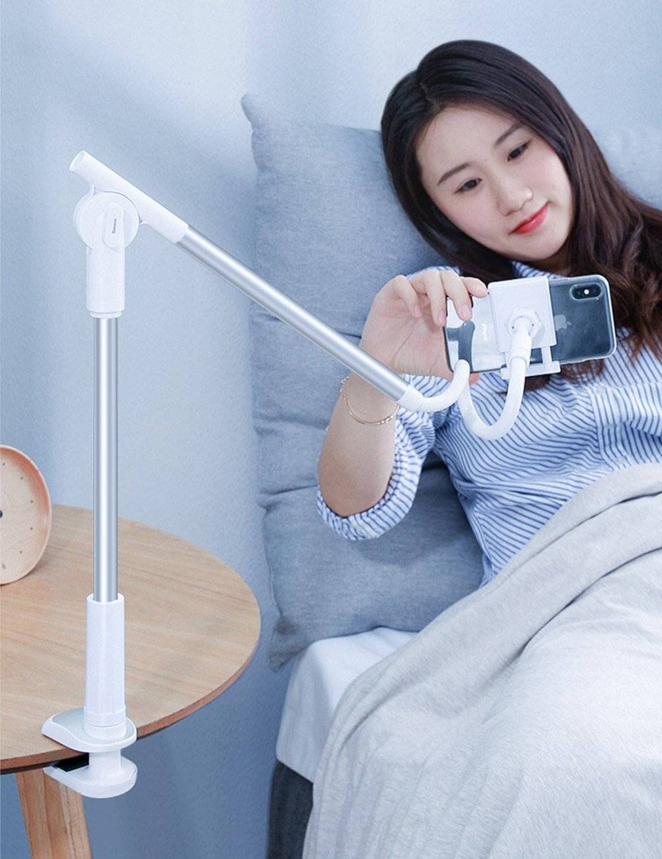 Baseus Handgriff mit Clip für Smartphone oder Tablet (silber)