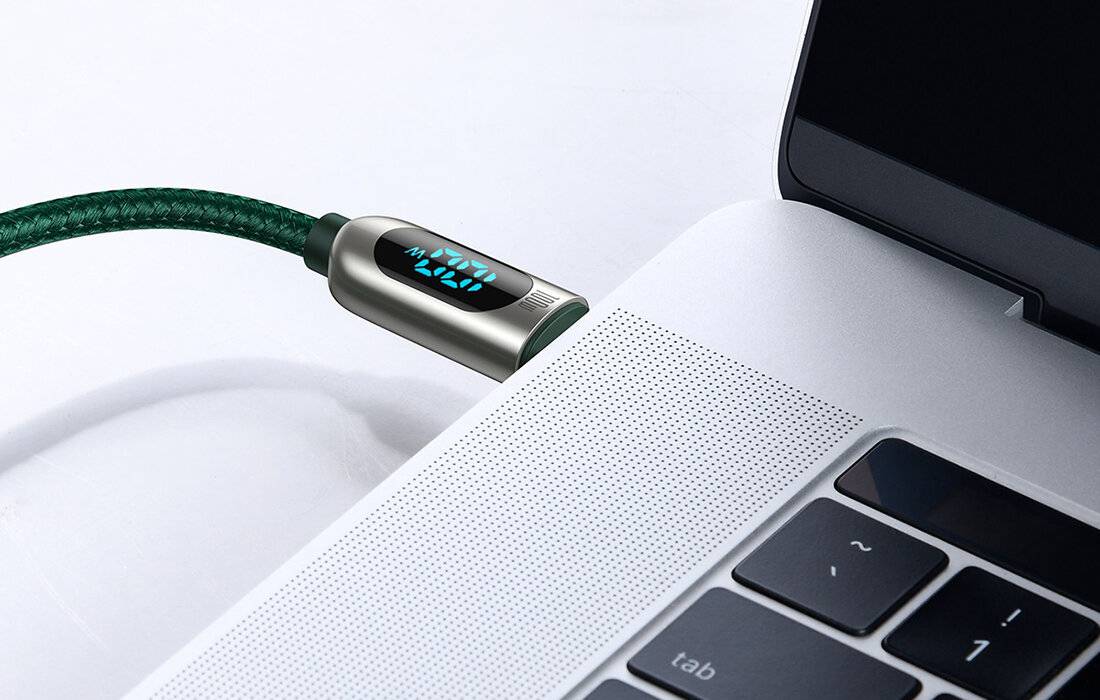 Baseus Display-Kabel USB-C zu USB-C 100W 1m (grün)
