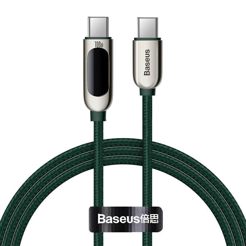 Baseus Display-Kabel USB-C zu USB-C 100W 1m (grün)