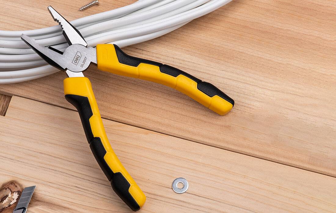 Kombinationszange 7" Deli Tools EDL2007 (gelb)