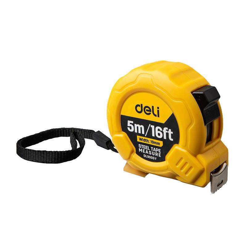 Stahlmaßband 5m/19mm Deli Tools EDL9005Y (gelb)