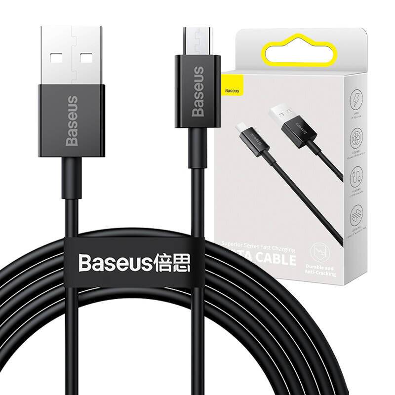 Baseus Superior Series Kabel USB zu micro USB, 2A, 2m (schwarz)
