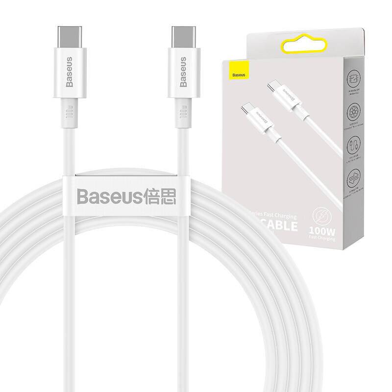 Baseus Superior Series Kabel USB-C auf USB-C, 100W, 2m (weiß)