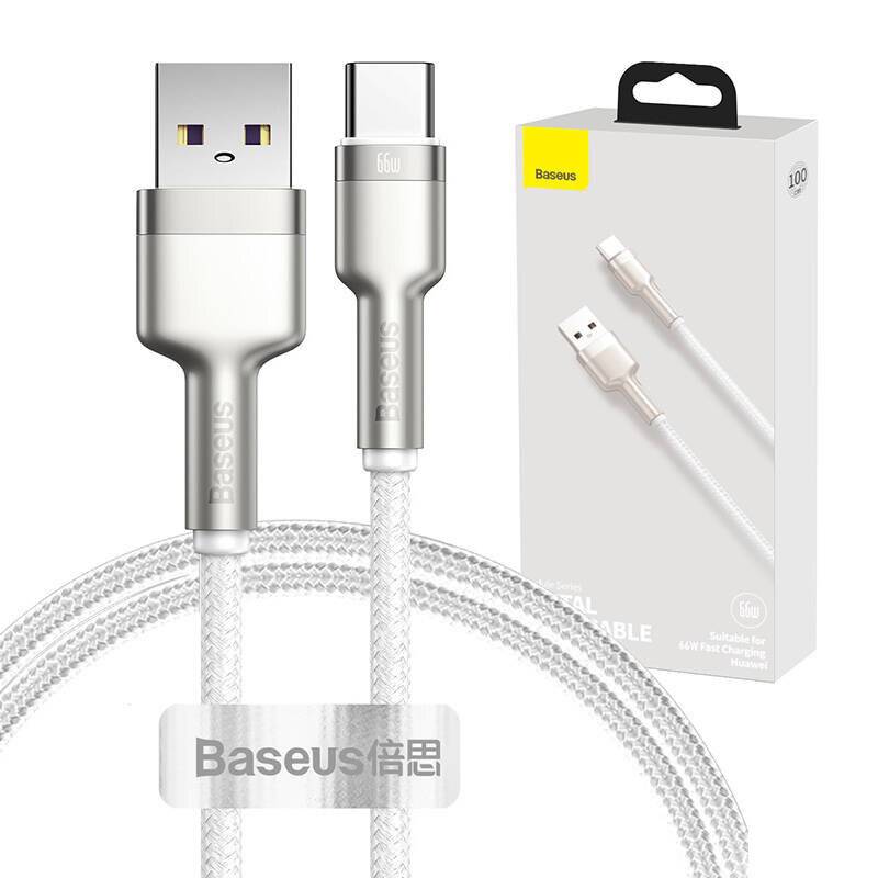 USB-Kabel für USB-C Baseus Cafule, 66W, 1m (weiß)