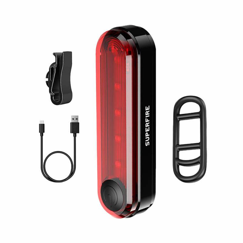 Superfire BTL01 Fahrradrücklicht, USB, 230mAh