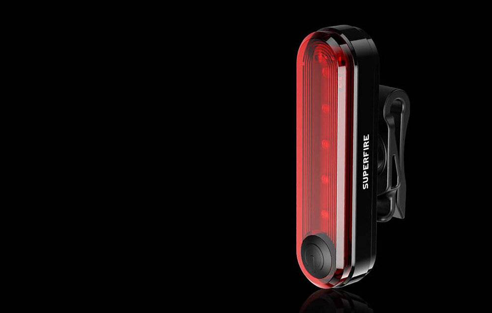 Superfire BTL01 Fahrradrücklicht, USB, 230mAh
