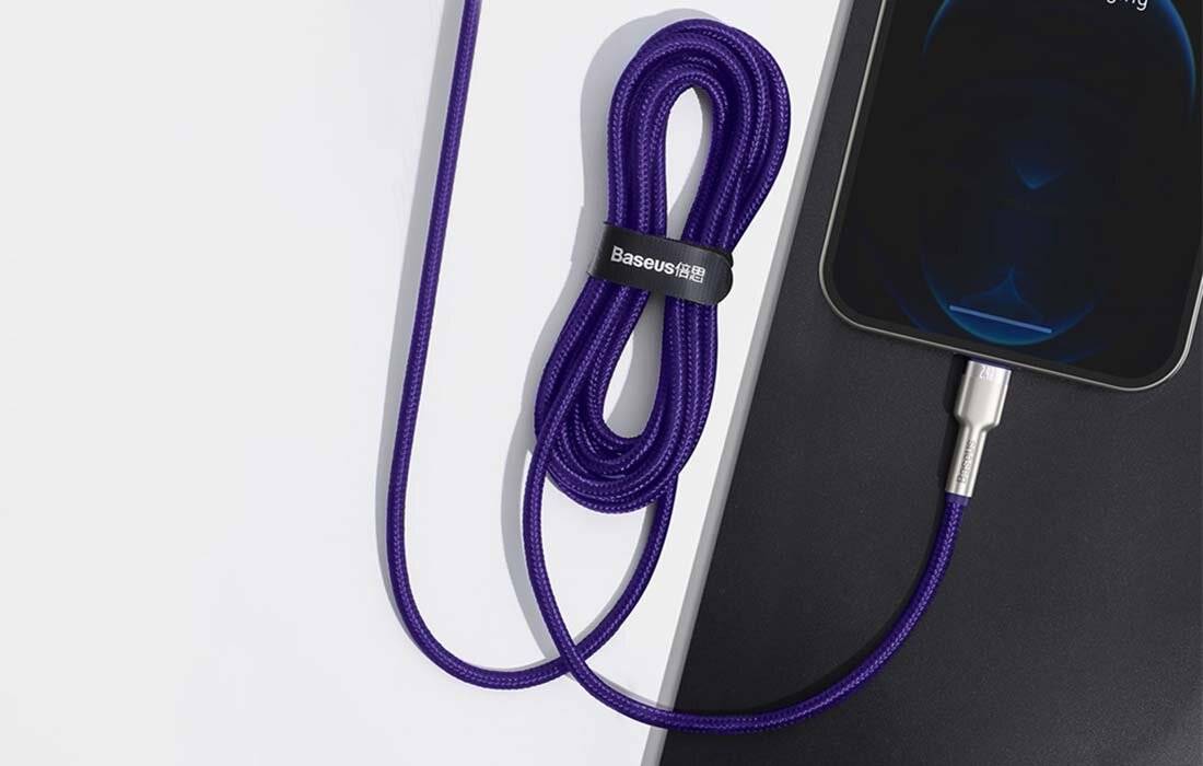 USB-Kabel für Lightning Baseus Cafule, 2.4A, 1m (lila)