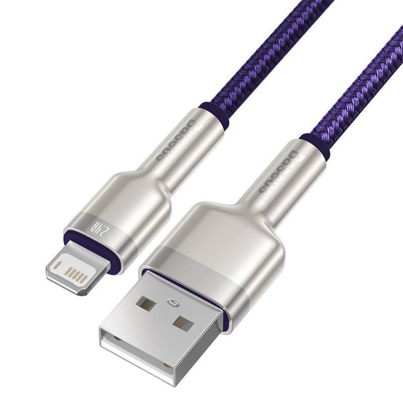 USB-Kabel für Lightning Baseus Cafule, 2.4A, 1m (lila)