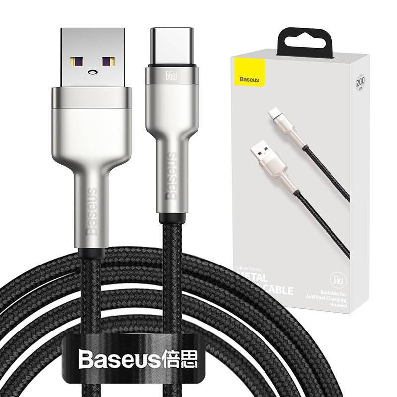 USB-Kabel für USB-C Baseus Cafule, 66W, 2m (schwarz)