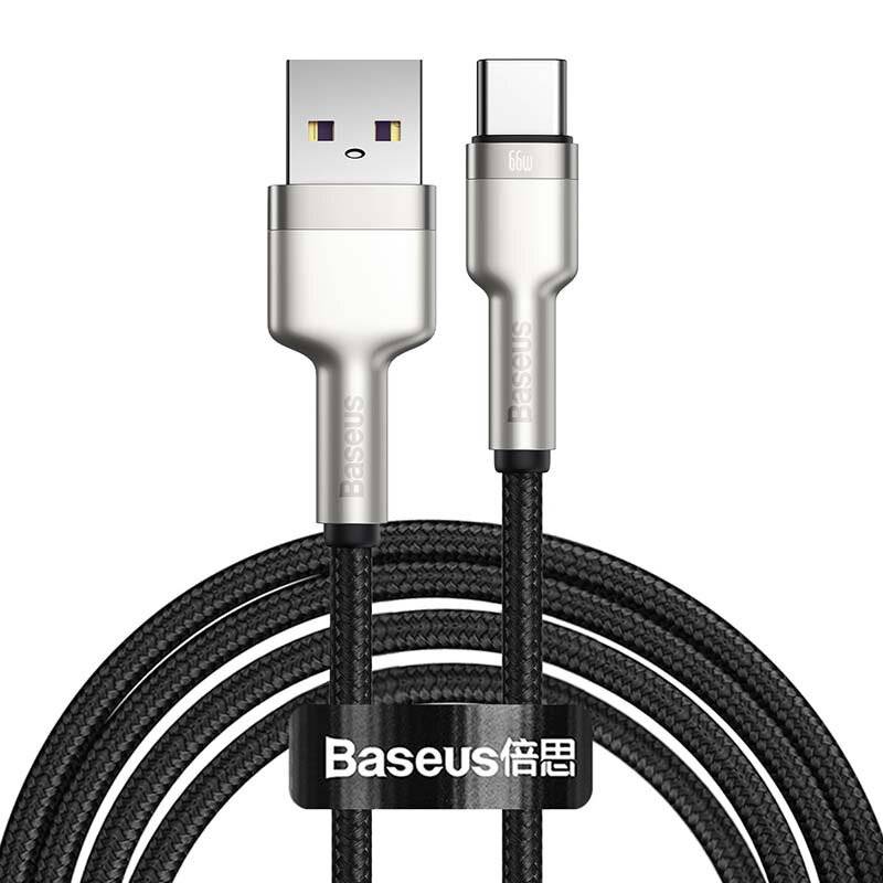 USB-Kabel für USB-C Baseus Cafule, 66W, 2m (schwarz)