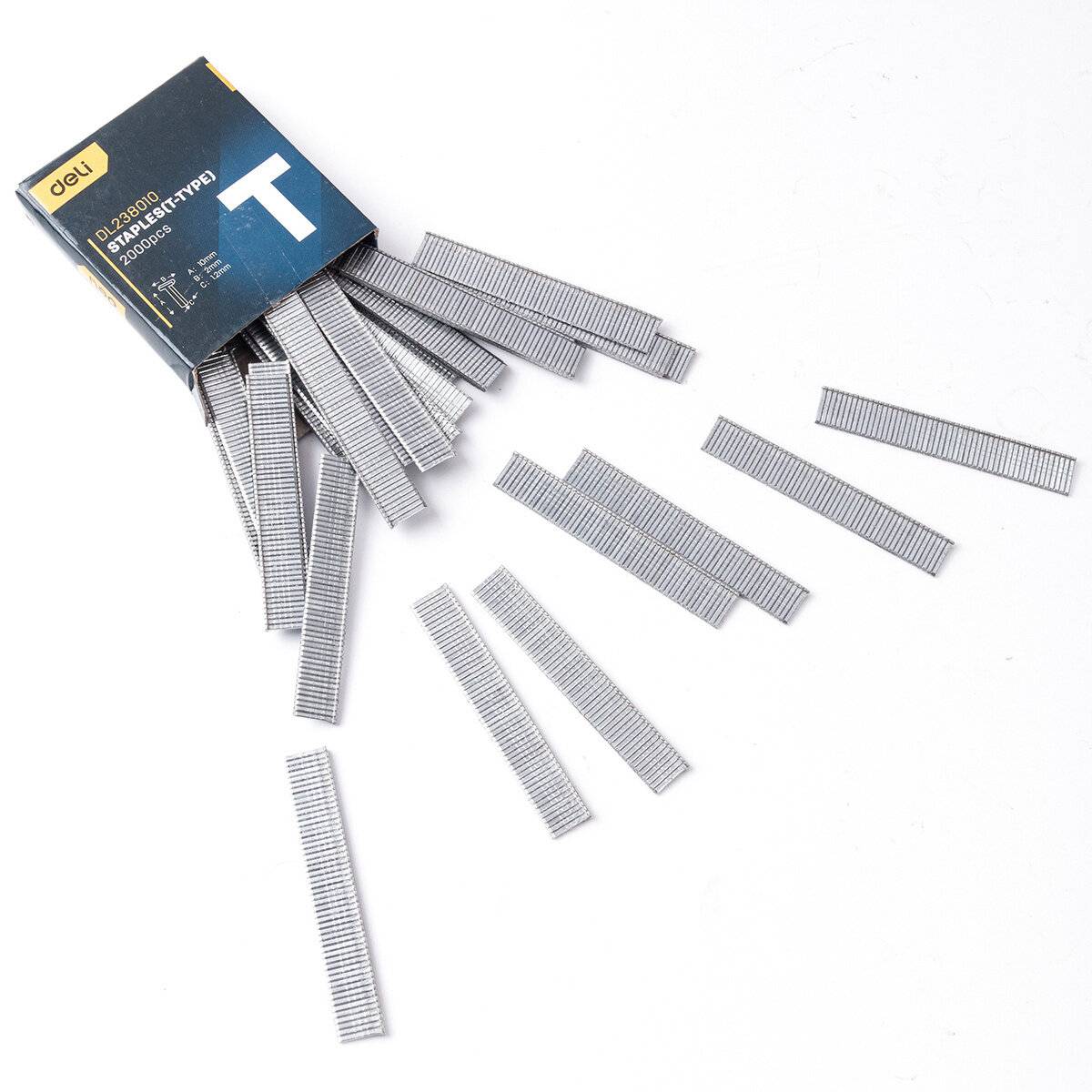 Heftklammern Typ T Deli Tools EDL238010, 2000 Stück