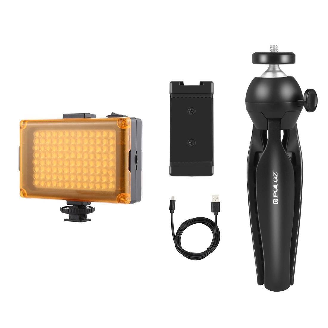 Puluz Live-Aufnahme-Set Stativ + LED-Lampe + Telefonclip PKT3131B