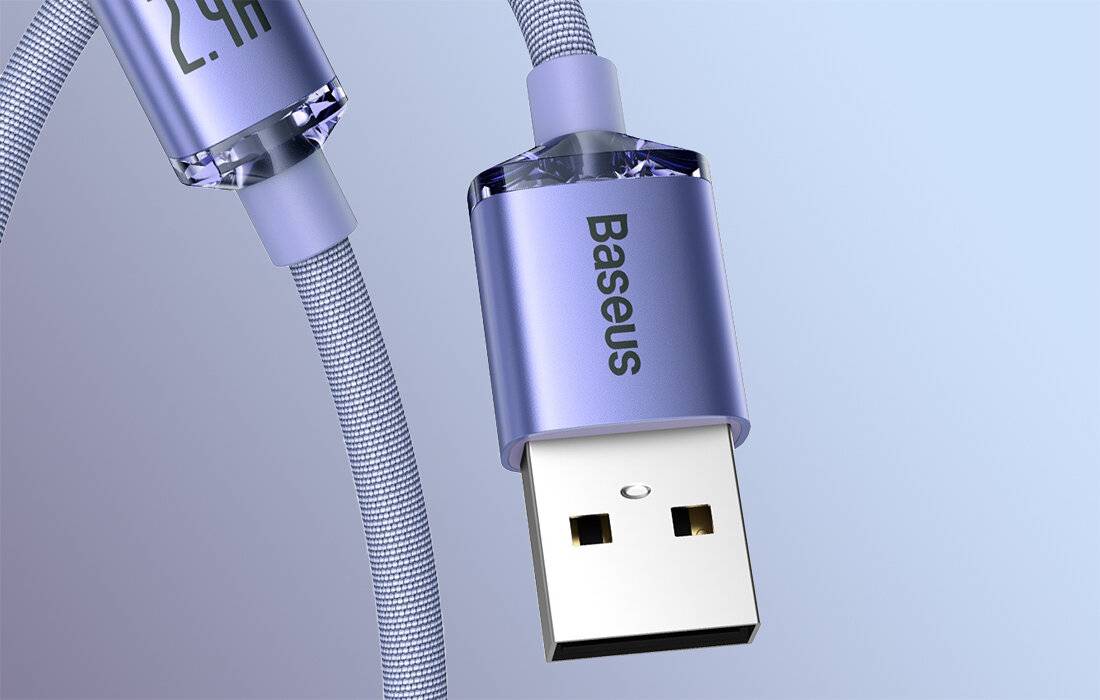 Baseus Crystal Shine Kabel USB-C zu Lightning, 20W, PD, 1.2m (lila)