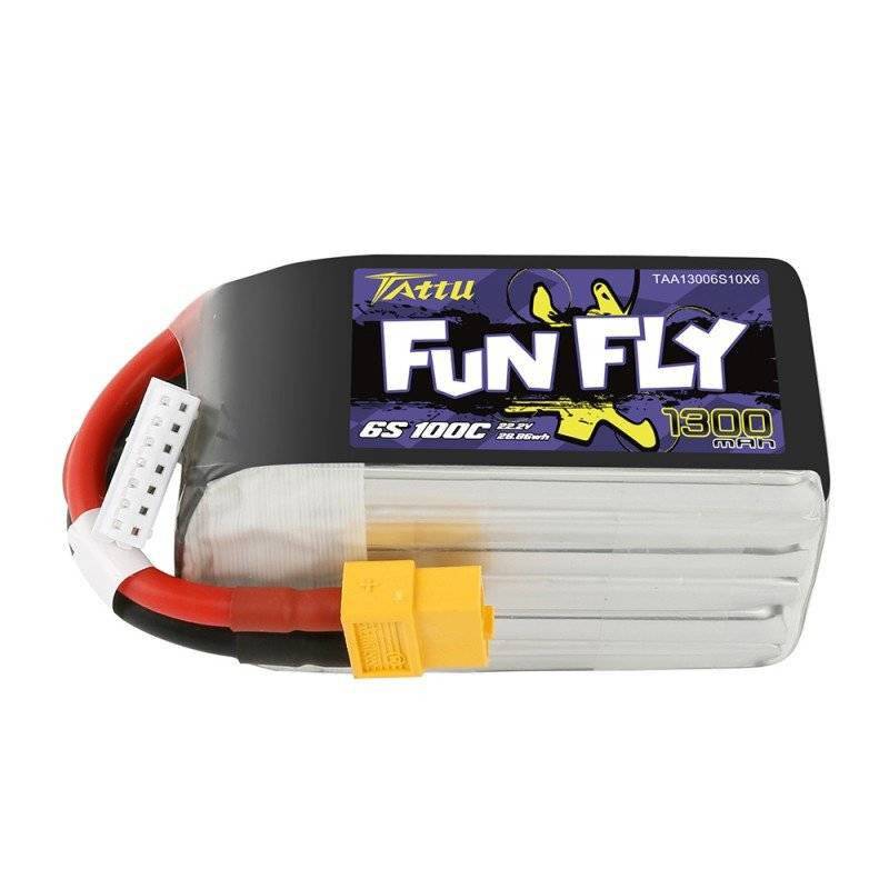 Akku Tattu Funfly 1300mAh 22,2V 100C 6S1P XT60