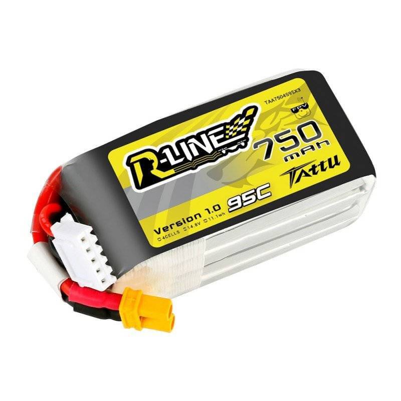 Akku Tattu R-Line 750mAh 14.8V 95C 4S1P JST-XHR