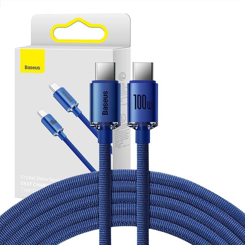 Baseus Crystal Shine Kabel USB-C auf USB-C, 100W, 1,2m (blau)