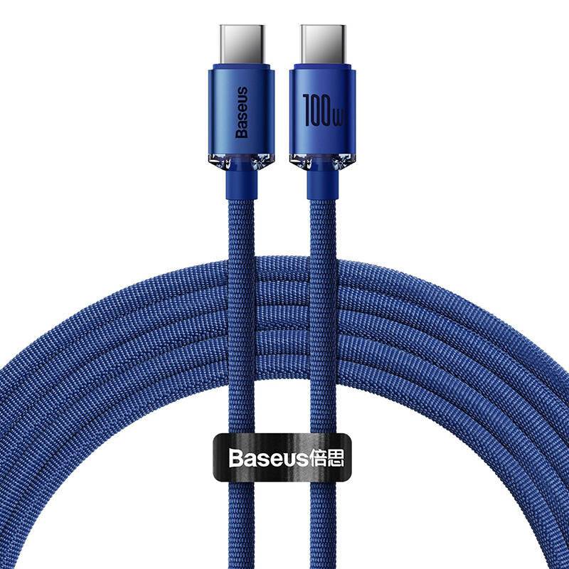 Baseus Crystal Shine Kabel USB-C auf USB-C, 100W, 1,2m (blau)