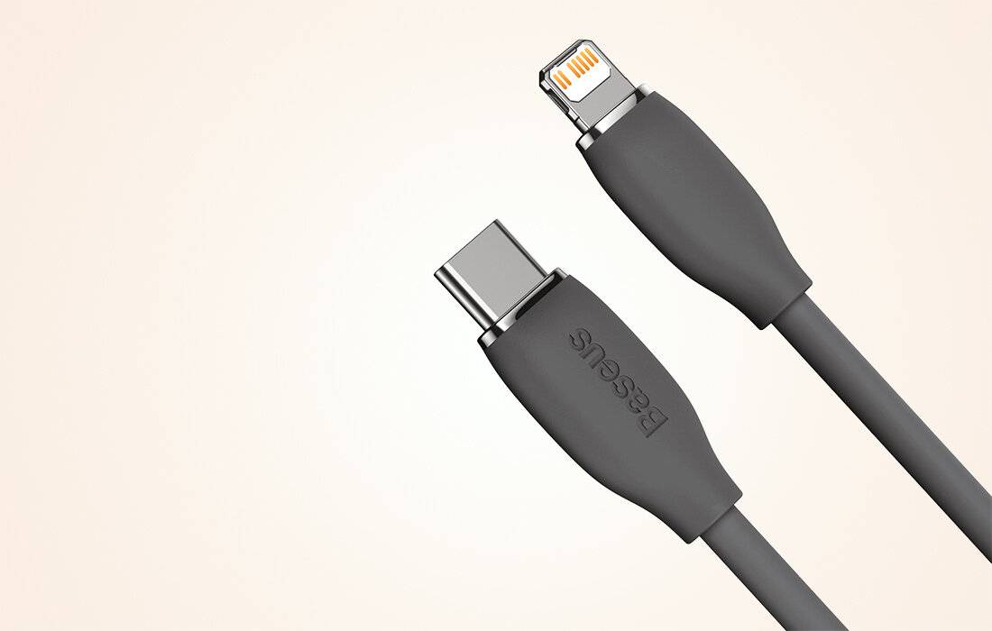 Baseus Jelly Kabel USB-C zu Lightning, 20W, 1,2m (schwarz)
