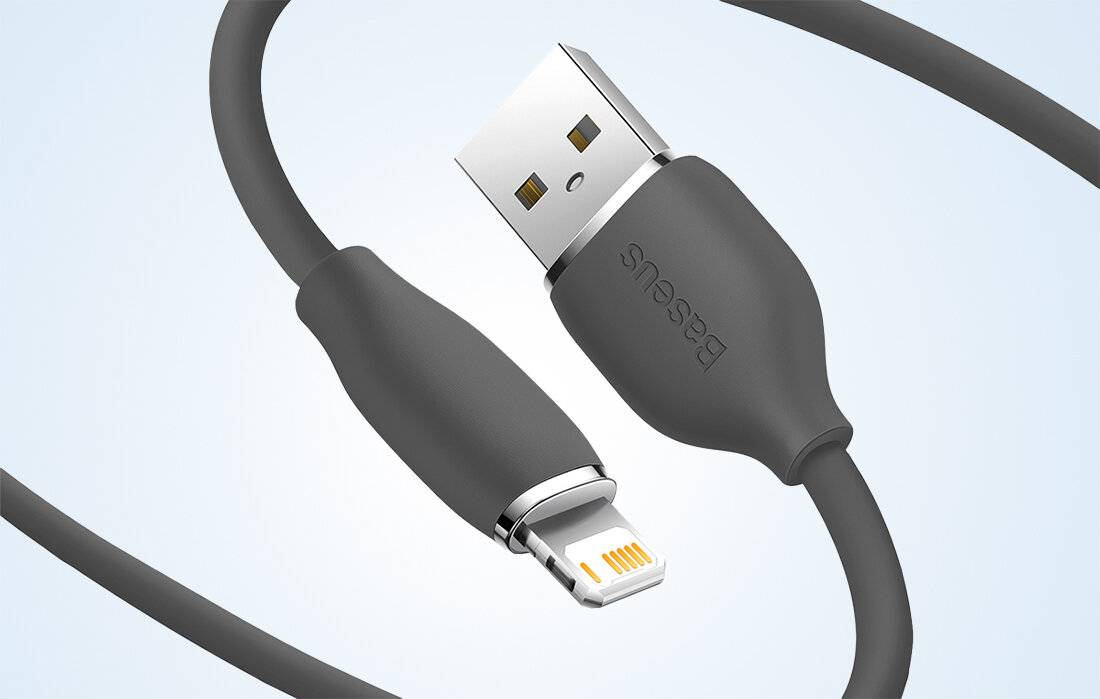 Baseus Jelly Kabel USB zu Lightning, 2,4A, 1,2m (schwarz)